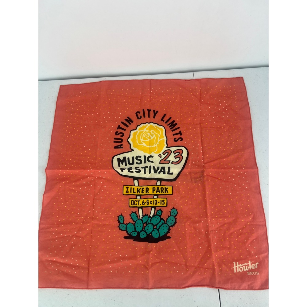 Howler Bros Austin City Limits Music Festival Bandana Zilker Park Orange ACL